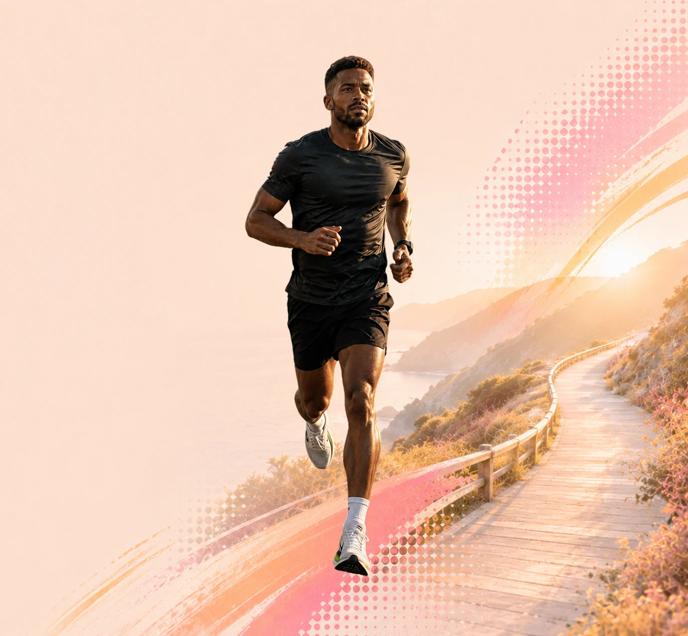 Coureurs travaillant leur stabilité pour mieux contrôler leurs mouvements